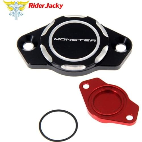 RiderJacky Black Red CNC Motorcycle Engine Oil Filter Cover Cap For Ducati Monster S4R/S Testastretta 2007 2008, S2R Dark 05 06