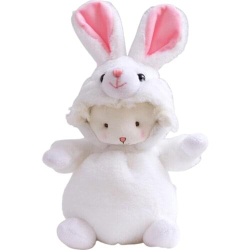 Cute Little Lamb Doll Plush Toy 9-Inch Small Dress-up Lamb Doll Girl Pillow Doll K1KC