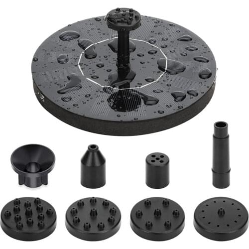 0.5W/1W Mini Solar Water Fountain Floating Water Solar Powered Fountain Pump Pool Pond Outdoor Bird Bath Garden Decoration