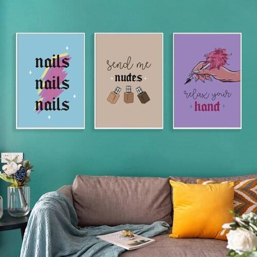 Fashion Nail Art Poster Modern Sofa Background Wall Home Decoration Painting Living Room Bedroom Dining Room Frameless Painting
