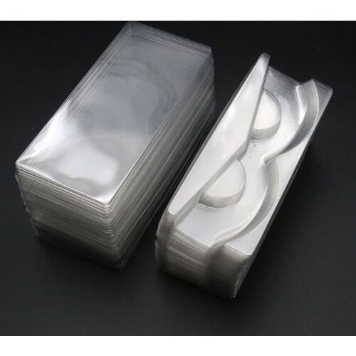 10set/lot Plastic Tray Mink Lashes Triangle white round Tray Wholesale eyelash tray for eyelash packaging box in various sizes