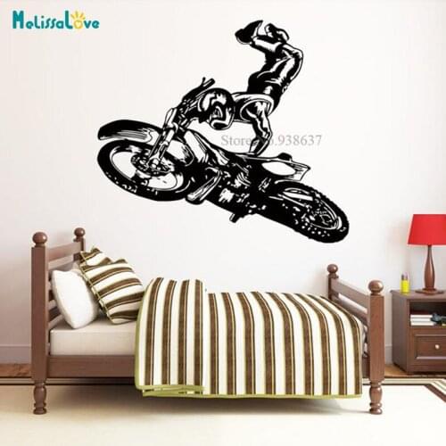Simple Lines Motorcycle Speed Race Wall Sticker Decals Home Decor Living Room Teenager Man Art Murals Unique Gift BB344