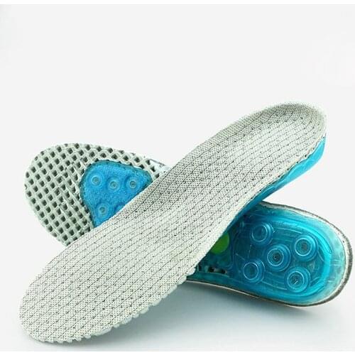 EVA Spring silicone Insole Non-slip Shock-Absorbantin Soles Massaging Sport Shoe Pads Orthotic Arch Sport Shoe Foot Care Pad