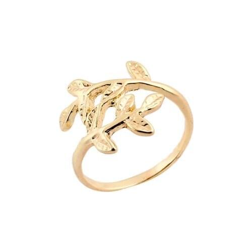 Newest Leaf Rings for women Double Leaf Women ring fashion jewelry christmas gift