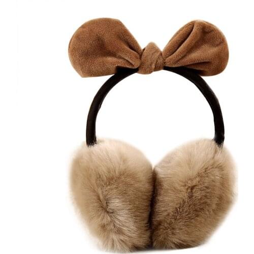 New Lovely Rabbit Fur Winter Earmuffs Ear Warmers Winter Comfort Earmuffs Warm Winter Earmuffs For Women Girls Fur Headphones