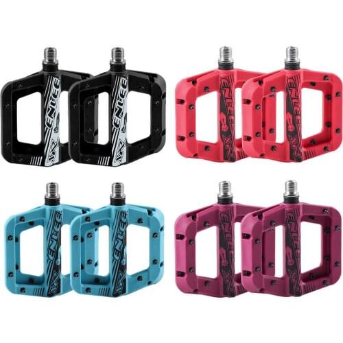 Mountain Bike Pedals Nylon Fiber Nonslip 9/16 Inch Bicycle Pedals Ultralight Sealed Bearings Road Bicycle Parts Accessories