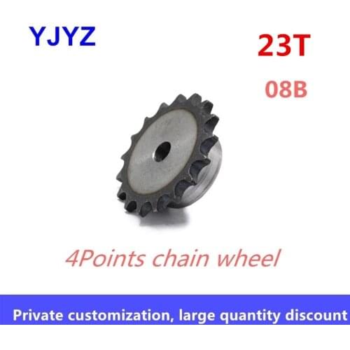 Table wheel industrial sprocket 08B 23teeth with 08B chain 4 points sprocket pitch 12.7MM