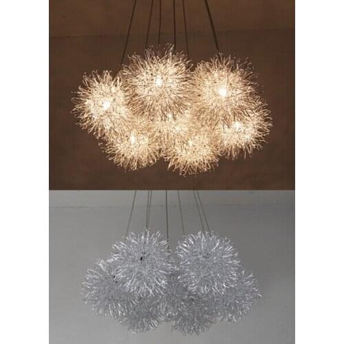 Simple Hot Sale 1/3/5/7 Heads Aluminum Silver Ball Led pendant light Bedroom Living room Restaurant pendant light
