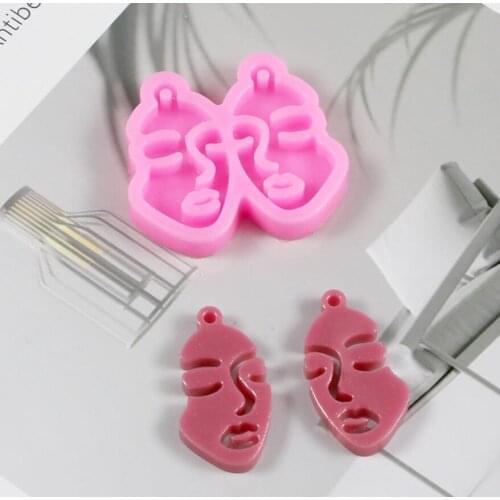 Earrings Epoxy Resin Mold Eardrop Dangler Pendant Silicone Mould Dream Catcher Wings Couple Cat Ice Cream Tassel Earrings Mold