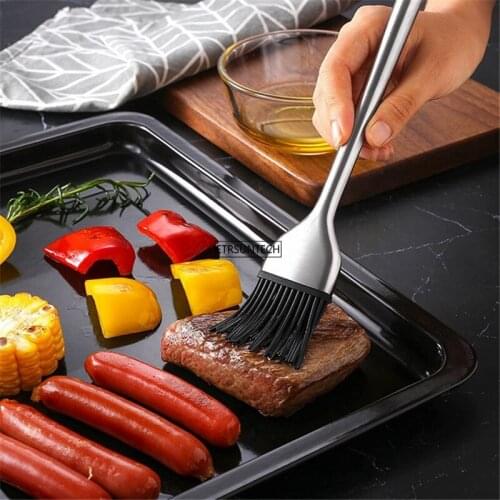 50pcs Cake Brush Silicone Baking Oil Brush Pastry Cream For Bread BBQ Utensil Basting Oil Brushes