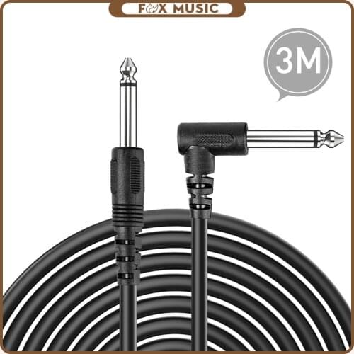 3M Replacement Audio Cable Cable Dual Shielded Jack To Jack Plugs Cable 6.35mm For Electric Guitar Mixer Amplifier