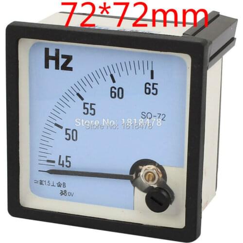 Fujiang SQ72 45-65Hz Frequency AC 220V 100V 380V Analog Panel Meter 2.5 Accuracy Class Tester 72*72mm