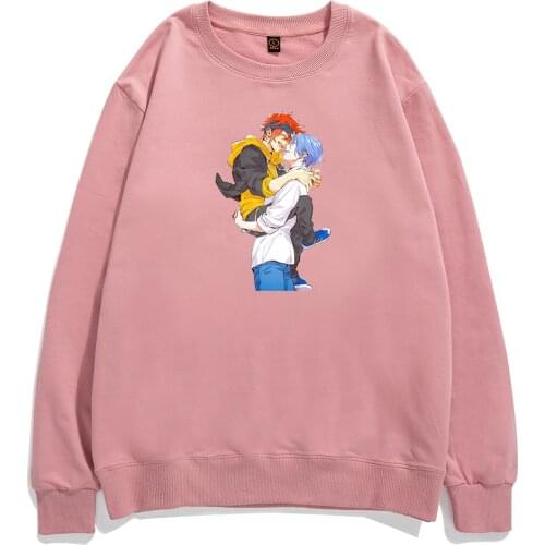 Skateboard Boys Reki Print Sweatshirt Anime SK8 The Infinity Hoodies Harajuku Cartoon Graphic Men Pullover Oversized Sweatshirts
