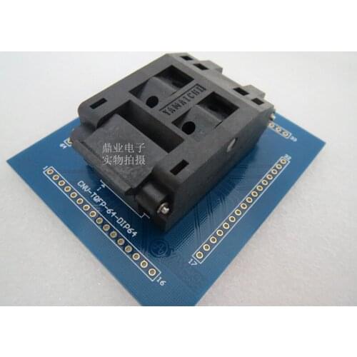 TQFP64 ATMEGA64 ATMEGA128 ATMEGA169 Burn-in Socket gold plating IC testing seat Test Socket test bench