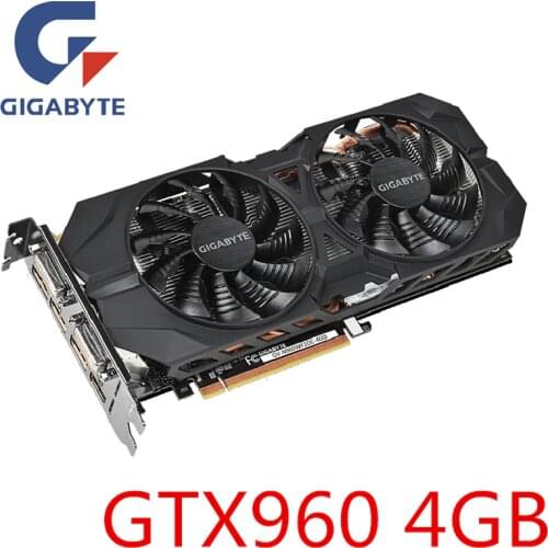 GIGABYTE Original GTX 960 4GB Graphics Cards 128Bit GDDR5 GPU Video Card For NVIDIA Geforce GV-N960WF2OC-4GD Videocard Hdmi Dvi