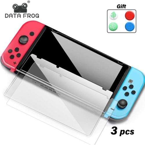 Data Frog Premium Tempered Glass Screen Protector for Nintendo Switch Screensaver HD Glass Film for Nintendo Switch Accessories