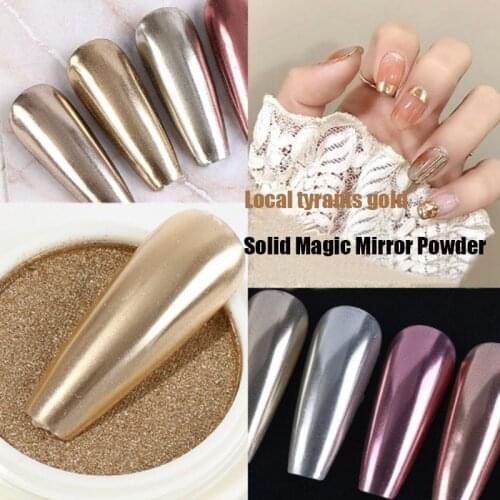 1Box New Nail Manicure Mirror Glitter Powder Metallic Color Nail Art UV Gel Polishing Chrome Flakes Pigment Dust Decorations