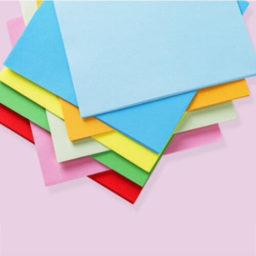 100pcs Square Origami Paper Double Sides Solid Color Folding Paper Multicolor Kids Handmade DIY Scrapbooking Craft Decor