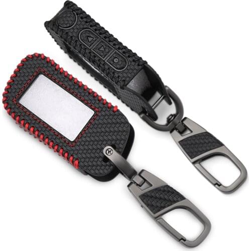 2019 100% Genuine Leather Exquisite Case Cover For Car Alarm Remote Controller for Starline A93 A63 A93 4 buttons protect shell