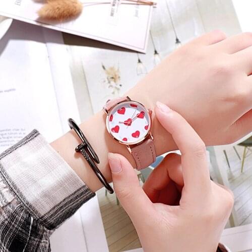 2021Creative candy color small fresh student gifts watch round love watch simple personality student watches
