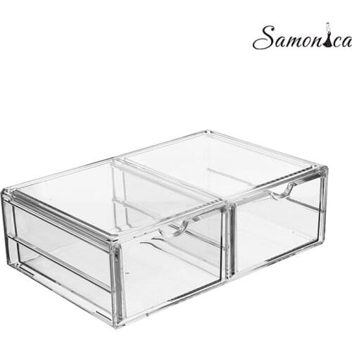 Acrylic Multi-function Lipstick Eyebrow Nail Polish Organizer Makeup Cosmetics Storage Jewelry Display Case 34.5x22.5x11cm