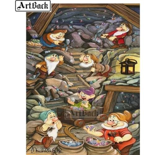 Full square / round drill 5d diamond painting seven dwarf treasures rhinestones diy 3d diamond embroidery diamond mosaic crafts