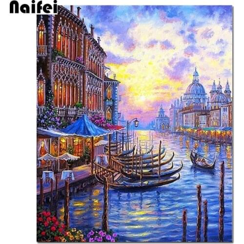 DIY Diamond Painting Venice Water City Scenery Full Drill Rhinestone cross stitch kits handmade embroidery Crafts love gift