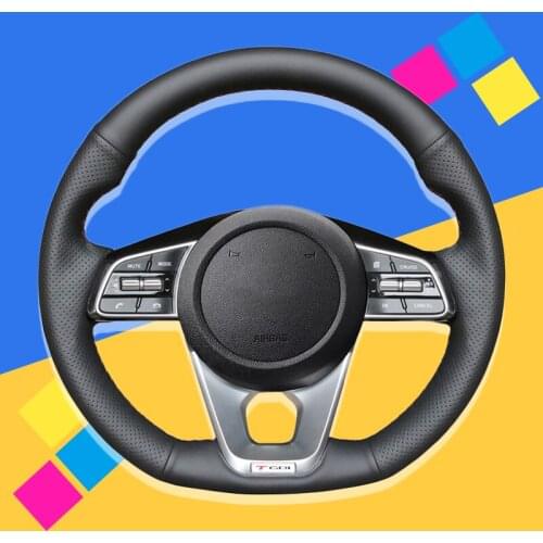 Auto Braid On The Steering Wheel Cover for Kia K5 Optima 2019 Cee'd Ceed GT 2019 Cee'd Ceed Car Braiding Covers Goods Interior