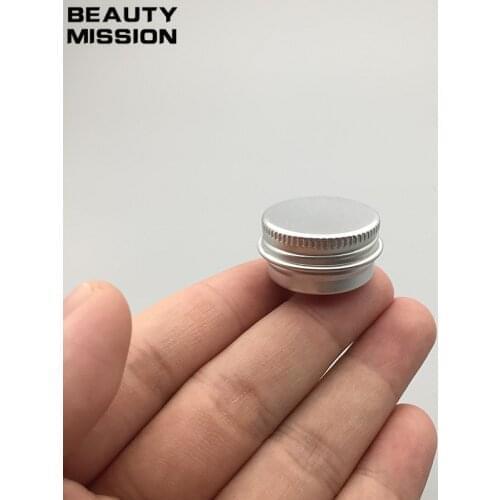BEAUTY MISSION 100pcs/lot 5g Aluminum Jars 5ml Empty Cosmetic Metal aluminum Tin Containers