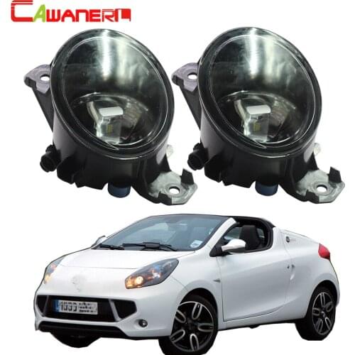 Cawanerl For 2010-2015 Renault Wind (E4MF E4MB E4MC E4MA) Convertible Car Fog Light Lampshade + H11 LED / Halogen Lamp 12V