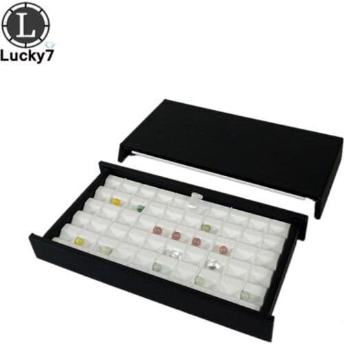 PU Leather With Magnet Cover Diamond Display Case 30 & 50 Grid Gemstone Display Jewelry Storage Holder Organizer Tray Jewel Box