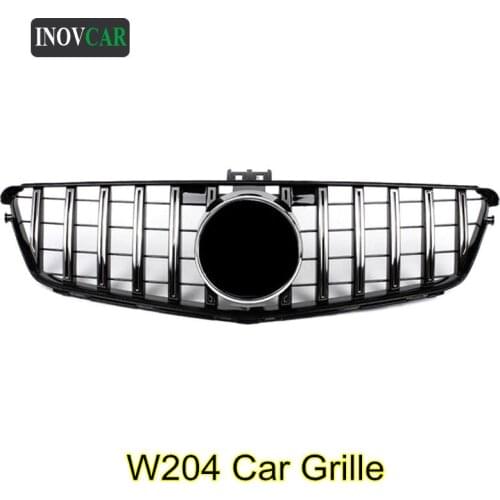 Black GT Style For C-Class W204 Top Quality ABS Material Car Mesh Grill Grille For B-ENZ C200 C220 C250 2007-2014