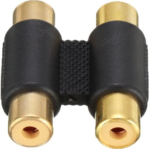 RCA Phono Twin Coupler Double Dual 2 Head RCA Female To Female Audio Connector Adaptor Phono Coupler Video Connector Plug Socket