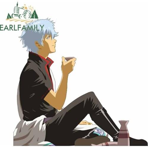 EARLFAMILY 13cm x 12.5cm For GINTAMA Car Stickers Windshield Decal Car Accessories Waterproof Motorcycle Decoration