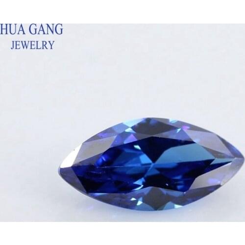 5A Blue Marquise Shape Brilliant Cut CZ Stone Synthetic Gems Cubic Zirconia For Jewelry Size 1.5x3~8x16mm Free Shipping