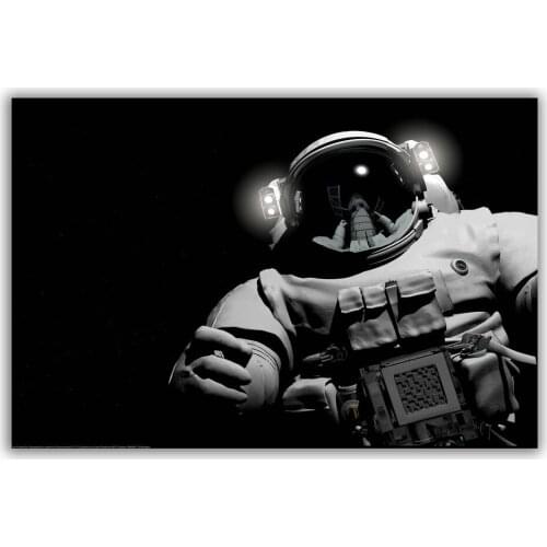 HT029 Spectacular Universe Earth And Moon Space Station Astronaut Silk Fabric Poster Art Decor Indoor Painting Gift