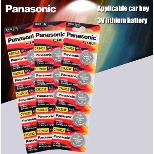 Panasonic Original 15pcs/lot cr 2032 Button Cell Batteries 3V Coin Lithium Battery For Watch Remote Control Calculator cr2032