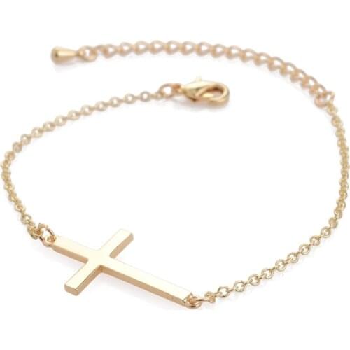 Shuangshuo Fashion Jewelry Women Bracelet Simple Cross Charm Bracelets for Women Cross Bracelets Bangles bracelet homme SL018