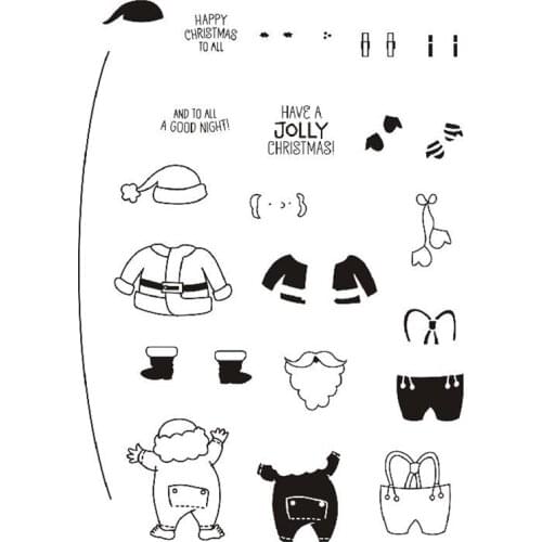 Clear stamps christmas decorative stamps for card making christmas journal notebook stamps scrapbooking