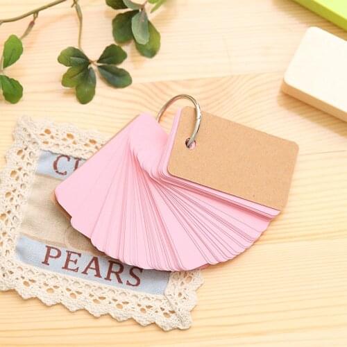 FGHGF Empty Page Blank Kraft Paper 100 Pages Notepad Word Study Card Portable Memo Pad Loose Leaf Notes DIY Notepad