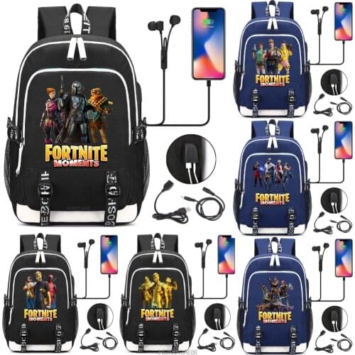 Fortnite Laptop Usb Backpack Teenagers School Bag Rucksack Wome Men Backbag Travel Daypacks Male Leisure Backpack Mochilas