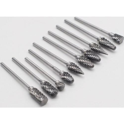 Dental Lab 10Pcs Polishing Teeth Drill Handpiece Steel Carbide Burs 2.35mm