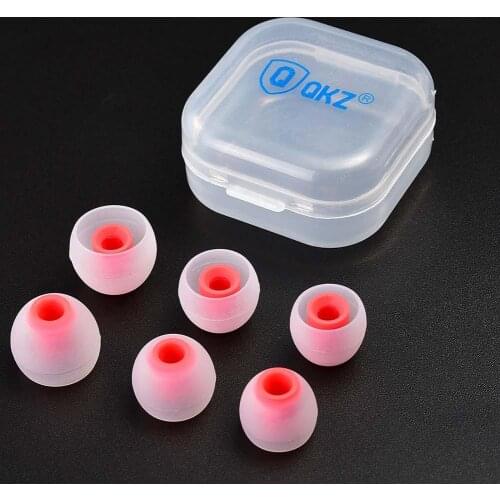 QKZ 3 Pairs Universal Replacement Silicone Eartips Earbuds for In-ear Earphone Headphone