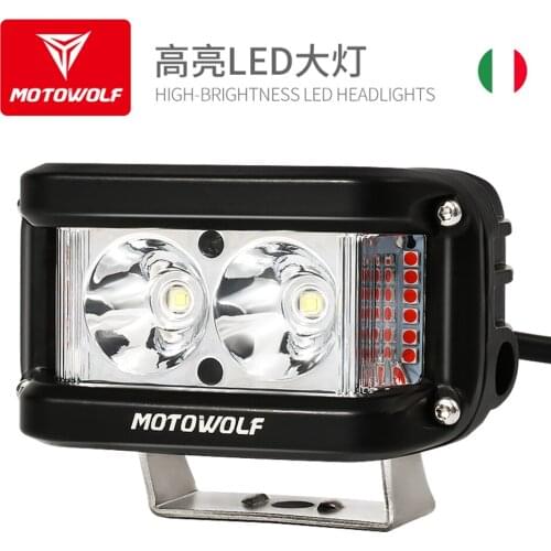 Universal motorcycle spotlight Refit LED headlight 12V Waterproof glare light Super bright warning flashing light Paving light