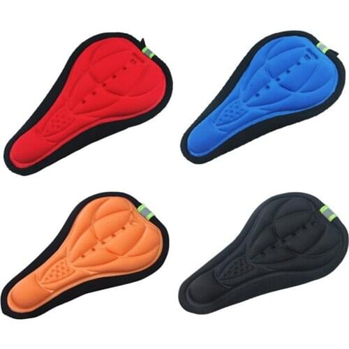 MTB Mountain Bike Cycling Thickened Extra Comfort Ultra Soft Silicone 3D Gel Pad Cushion Cover Bicycle Saddle Seat 4 Colors