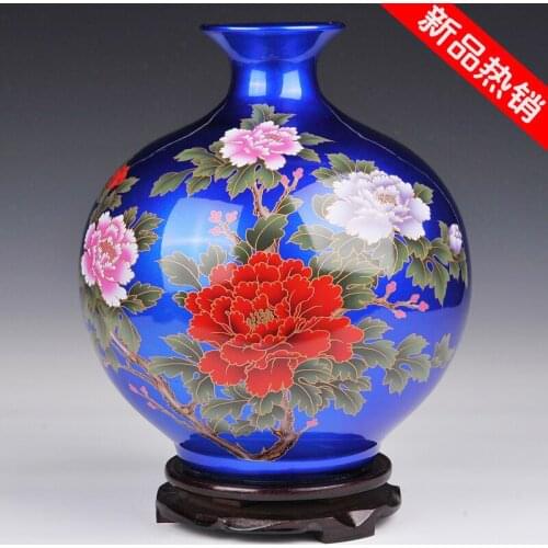 In modern Chinese style household living room TV cabinet decorative arts and crafts porcelain furnishing articles