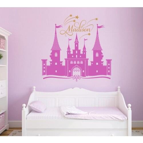 Perfect Quality Vinyl Stickers For Princess room Girls Bedroom Decor Decal Mural Removable Personalized Name Wall Sticker ZA282
