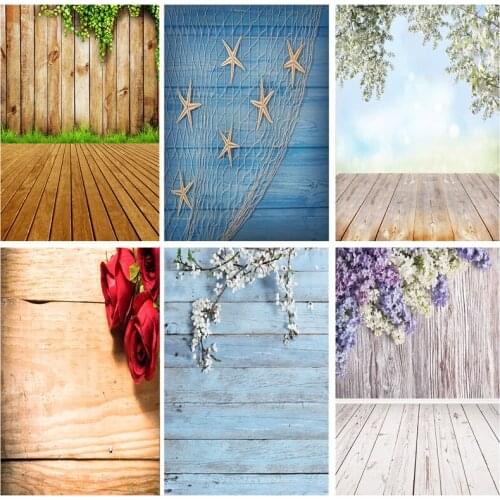 Vinyl Custom Photography Backdrops Props Flower Wood Planks Photo Studio Background 1911 CXZM-32