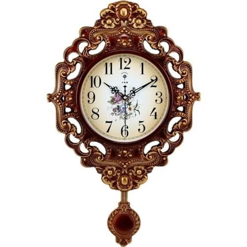 Vintage Silent Pendulum Clock Wall Decor Living Room Luxury Clocks Wall Home Decor Retro Reloj De Pared Moderno Classic Clocks