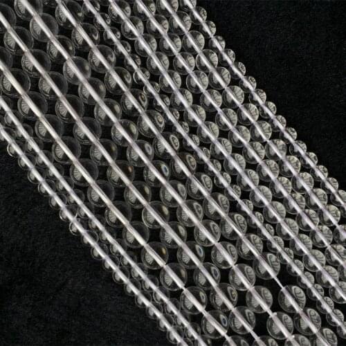 High quality AAA Natural Clear Quartz White Crystal Round Loose Beads 4-20mm Rock Quartz 05663